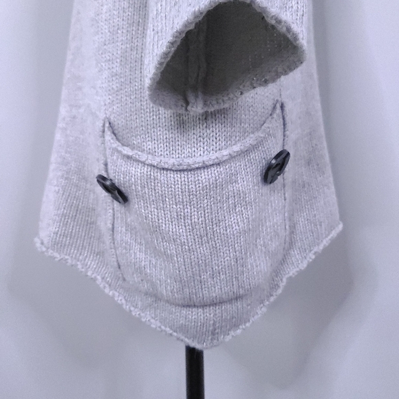 Soft Surroundings Tunic Knit Sweater XS Light Gray Dolman Sleeve V Neck Pockets - Picture 6 of 10